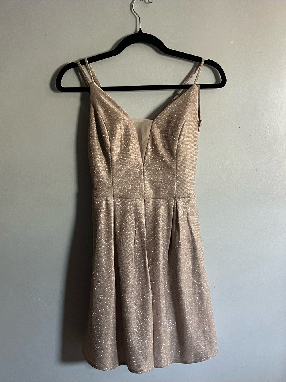 Sparkle V-Neck A-Line Dress